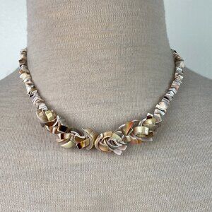 Vintage Cone Shell Necklace Hawaiian 70s Seashell 18"
